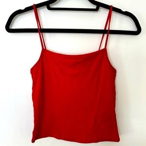 Garage Red Cropped Tank